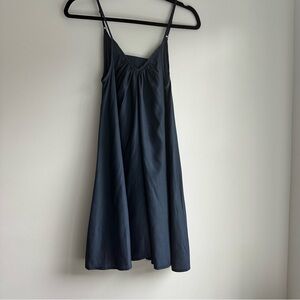 Pink Stitch Elegant Navy Midi Flowy Dress Size 2